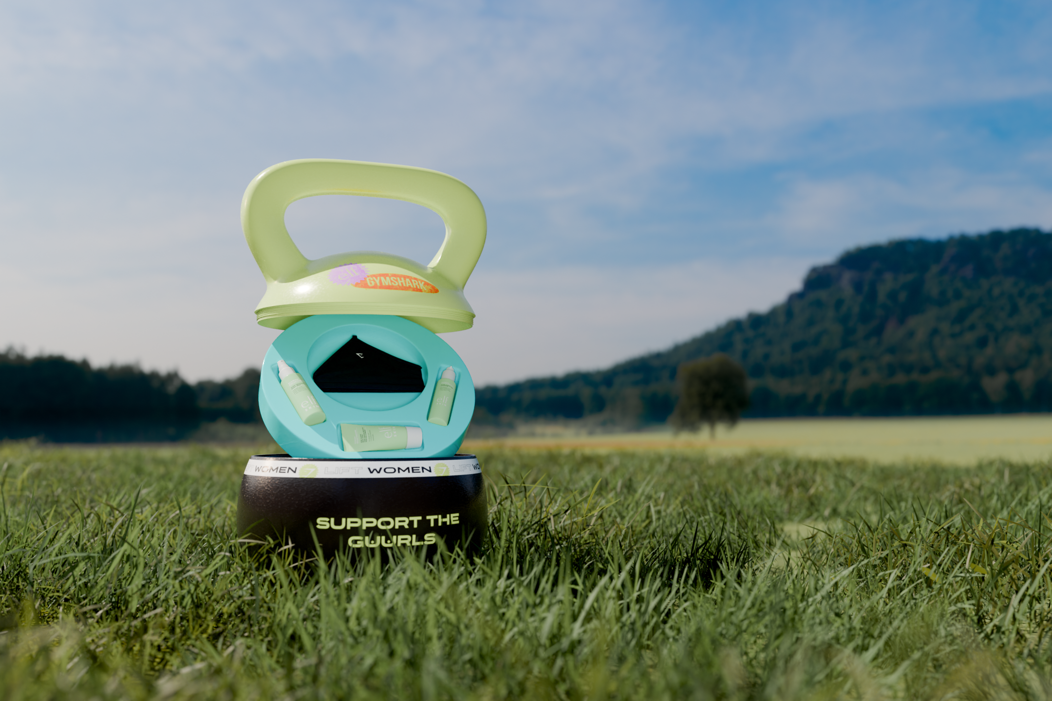 Custom created 3D environment for product renders